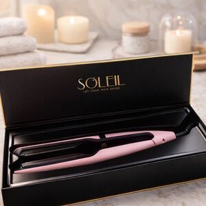 Soleil Dynamic Styler Baby Pink Ceramic Flat Iron | Dual Voltage | NIB